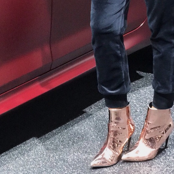 rose gold booties